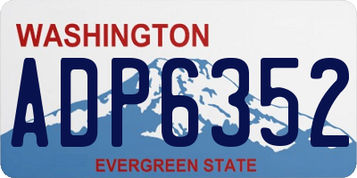 WA license plate ADP6352