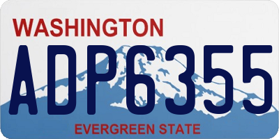 WA license plate ADP6355