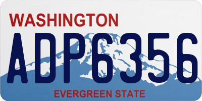 WA license plate ADP6356