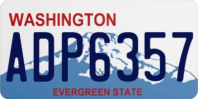 WA license plate ADP6357