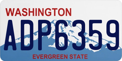 WA license plate ADP6359