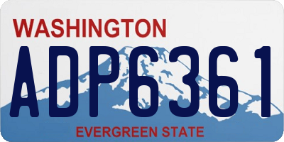WA license plate ADP6361