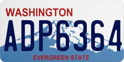 WA license plate ADP6364