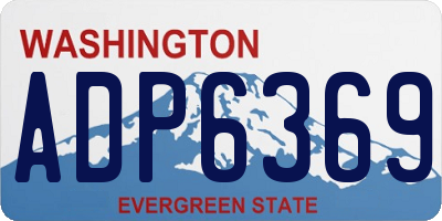 WA license plate ADP6369