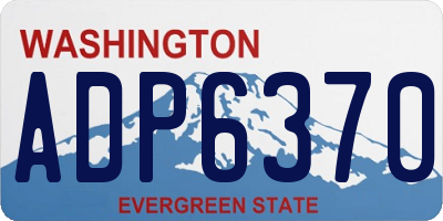 WA license plate ADP6370