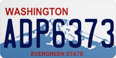 WA license plate ADP6373