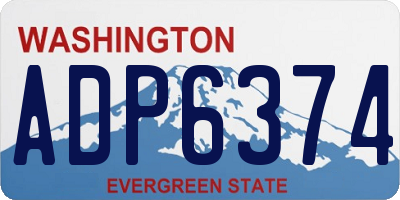 WA license plate ADP6374