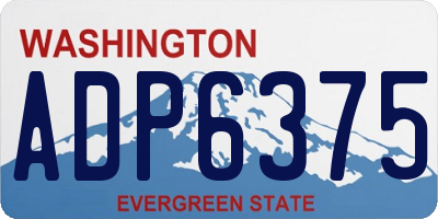 WA license plate ADP6375