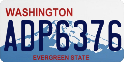 WA license plate ADP6376