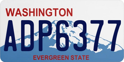 WA license plate ADP6377