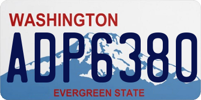 WA license plate ADP6380