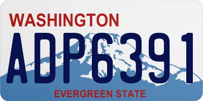 WA license plate ADP6391