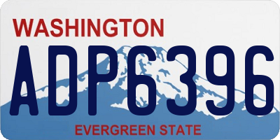 WA license plate ADP6396