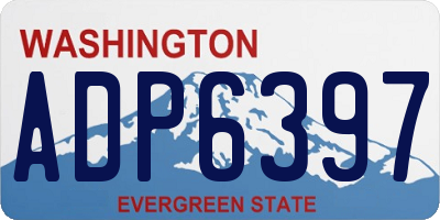 WA license plate ADP6397
