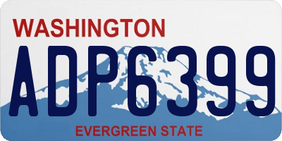 WA license plate ADP6399