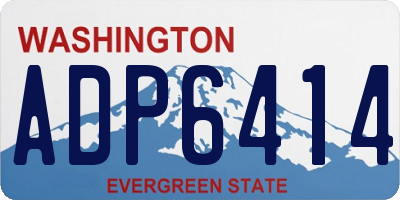 WA license plate ADP6414