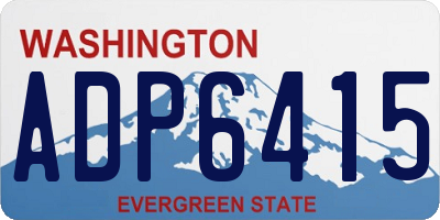 WA license plate ADP6415