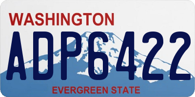 WA license plate ADP6422