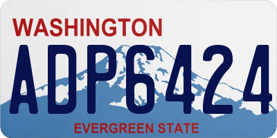 WA license plate ADP6424
