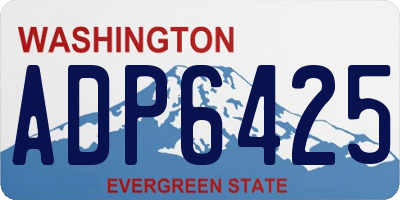 WA license plate ADP6425