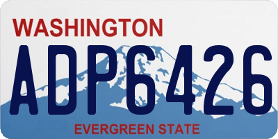 WA license plate ADP6426