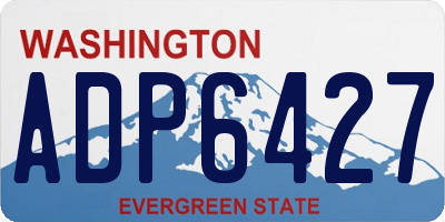 WA license plate ADP6427