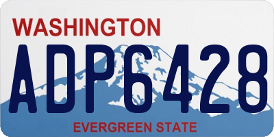 WA license plate ADP6428