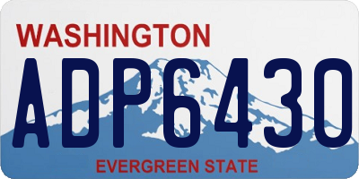 WA license plate ADP6430