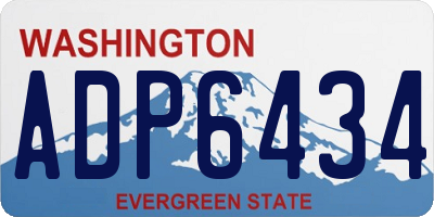 WA license plate ADP6434