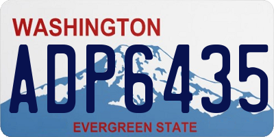 WA license plate ADP6435