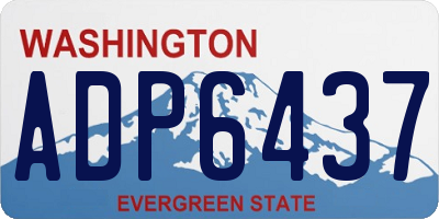 WA license plate ADP6437