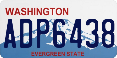 WA license plate ADP6438