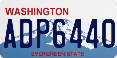 WA license plate ADP6440