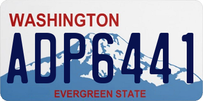 WA license plate ADP6441