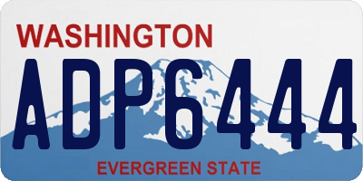 WA license plate ADP6444
