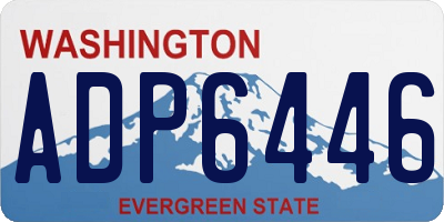 WA license plate ADP6446