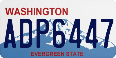 WA license plate ADP6447
