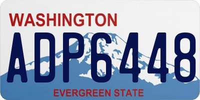 WA license plate ADP6448