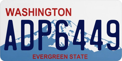 WA license plate ADP6449