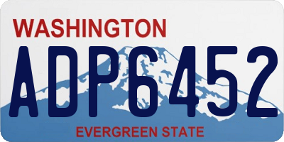 WA license plate ADP6452