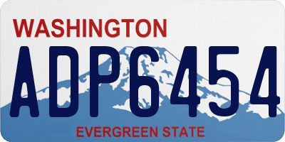 WA license plate ADP6454