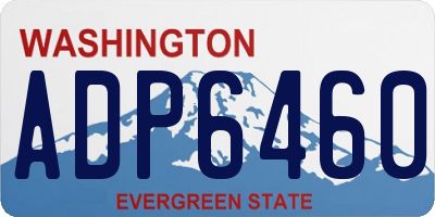 WA license plate ADP6460