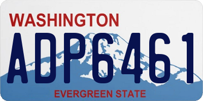 WA license plate ADP6461