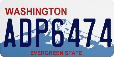 WA license plate ADP6474