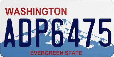WA license plate ADP6475