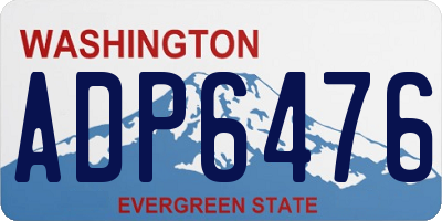 WA license plate ADP6476