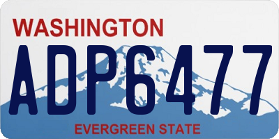 WA license plate ADP6477