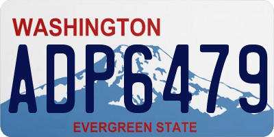 WA license plate ADP6479