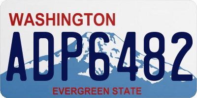 WA license plate ADP6482
