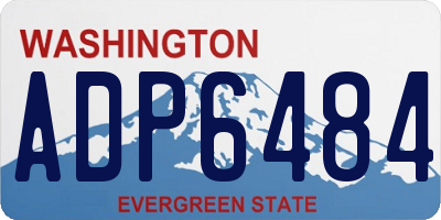WA license plate ADP6484
